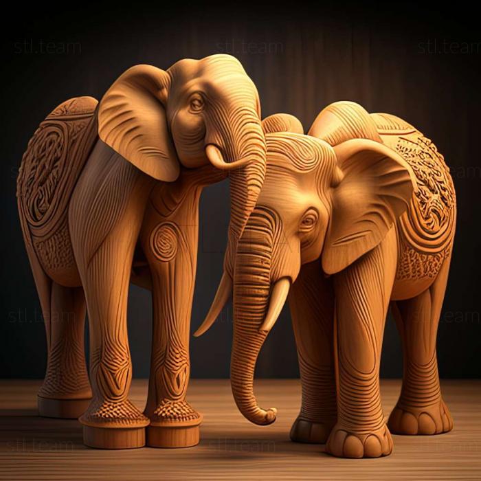 Castor and Pollux elephants famous animal